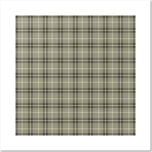 Khaki Tartan Pattern Posters and Art